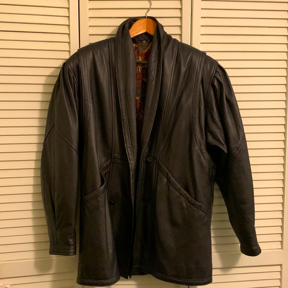 Vintage soft Black leather jacket